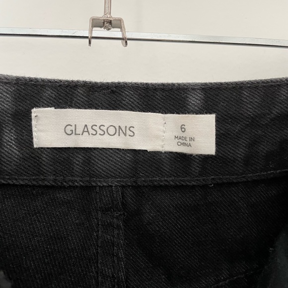 Glassons black wide leg jeans size 6 - Picture 2 of 3